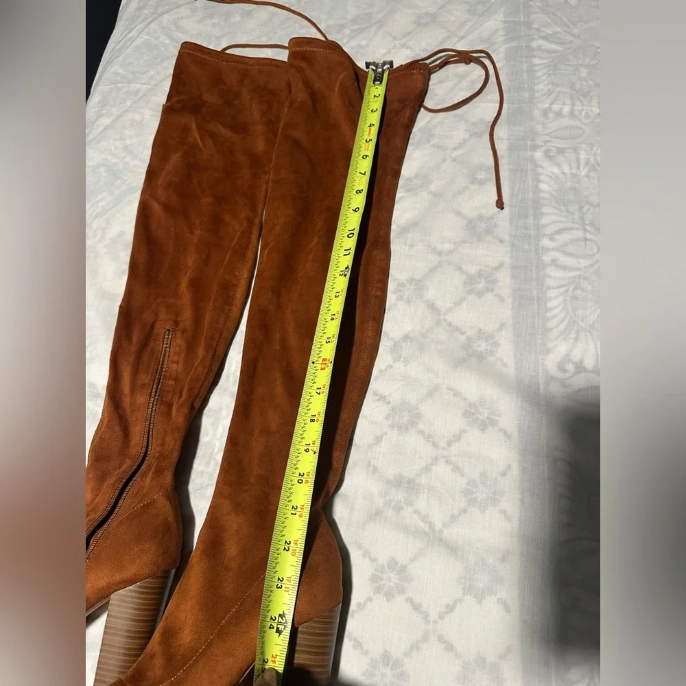 Olivia marrón Over the Knee heel Boots